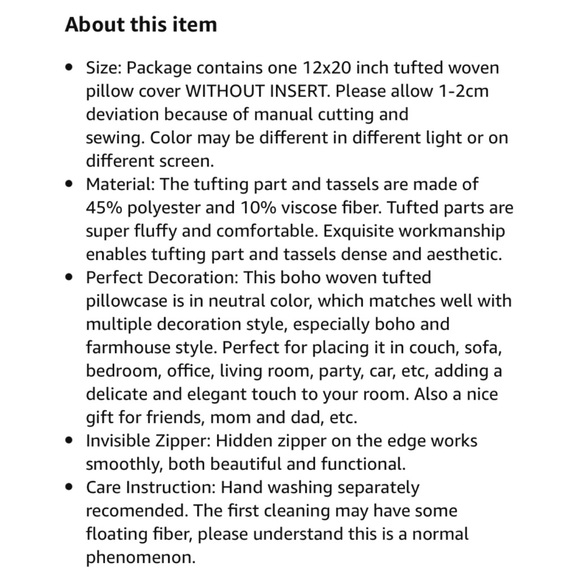 Luxury Home | Boho Chic Blue & White Tufted Woven Tassel Lumbar Pillow Cover - Picture 6 of 7